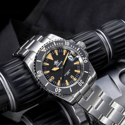 ADDIESDIVE Reloj de buceo Retro Sword Sub NH35 AD2064-Negro-
