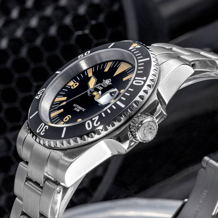 ADDIESDIVE Reloj de buceo Retro Sword Sub NH35 AD2064-Negro-