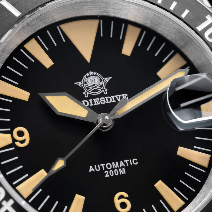 ADDIESDIVE Reloj de buceo Retro Sword Sub NH35 AD2064-Negro-