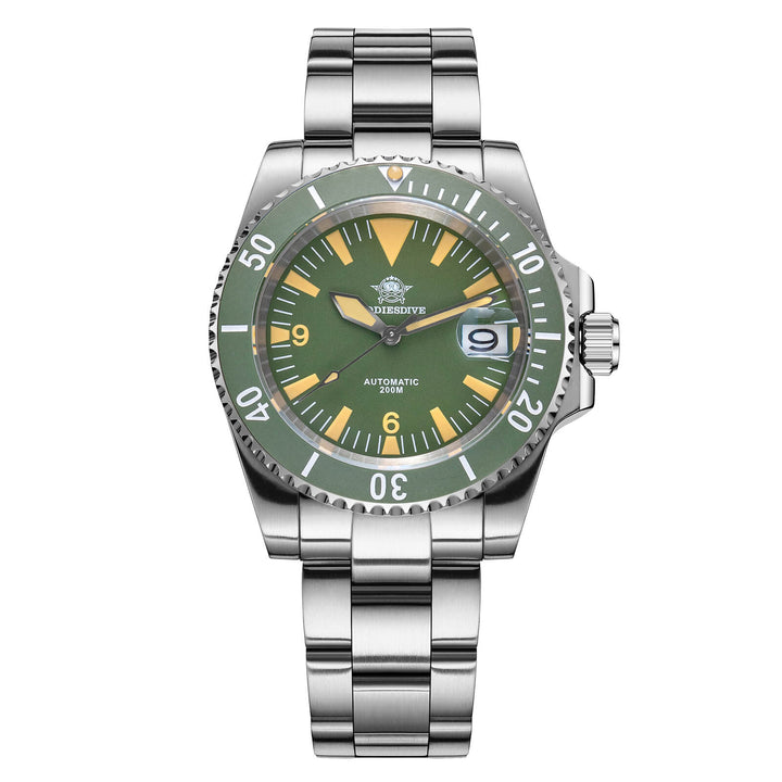 ADDIESDIVE Reloj de buceo Retro Sword Sub NH35 AD2064-Verde-