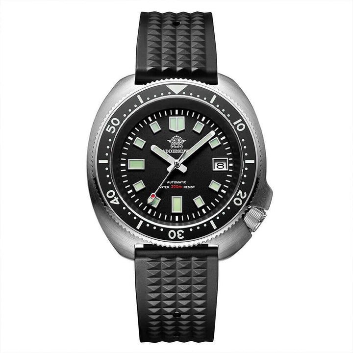 ADDIESDIVE® Reloj de buceo automático Captain Willard 200M( MY-H8)-divers watch-Correa de silicona-