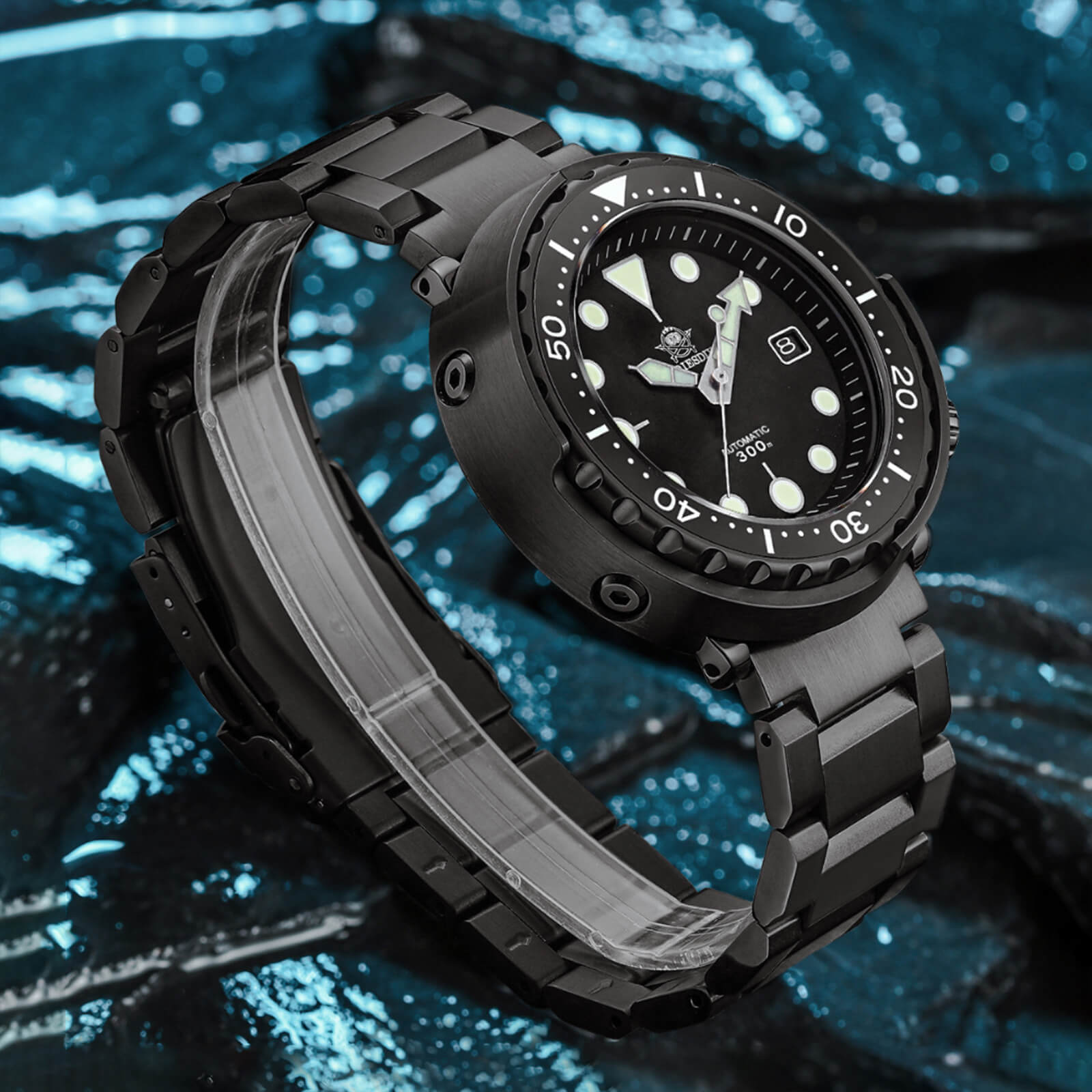 ADDIESDIVE Reloj de buceo automático Tuna Diver 300M ( MY-H5B)-divers watch-Logotipo ADDIESDIVE-