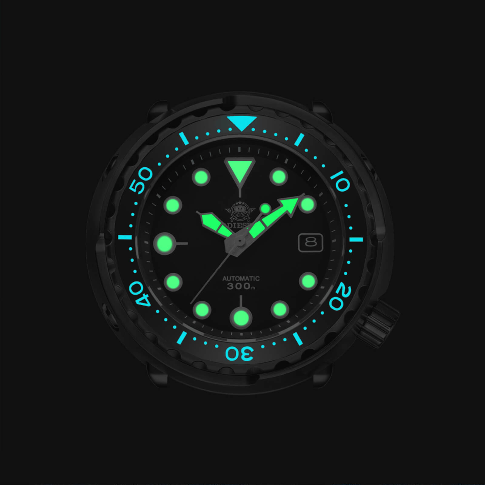 ADDIESDIVE Reloj de buceo automático Tuna Diver 300M ( MY-H5B)-divers watch-Logotipo ADDIESDIVE-