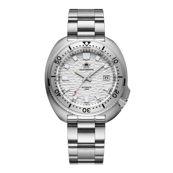 ADDIESDIVE®Reloj de buceo automático blanco tortuga 1970 Homenaje al capitán Willard ( AD2117)-divers watch-