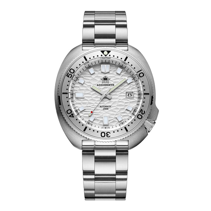ADDIESDIVE®Reloj de buceo automático blanco tortuga 1970 Homenaje al capitán Willard ( AD2117)-divers watch-