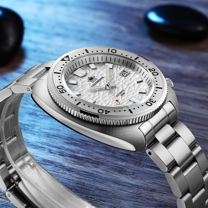 ADDIESDIVE®Reloj de buceo automático blanco tortuga 1970 Homenaje al capitán Willard ( AD2117)-divers watch-