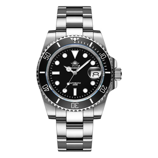 ★Especial Graduación★ADDIESDIVE Reloj de buceo automático para hombre Diver's 200M NH35A (MY-H3AC)-divers watch-Negro-