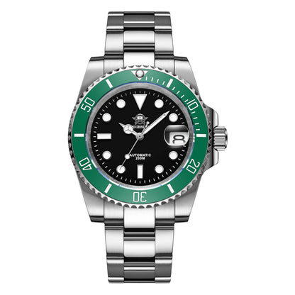 ★Especial Graduación★ADDIESDIVE Reloj de buceo automático para hombre Diver's 200M NH35A (MY-H3AC)-divers watch-Negro y verde-