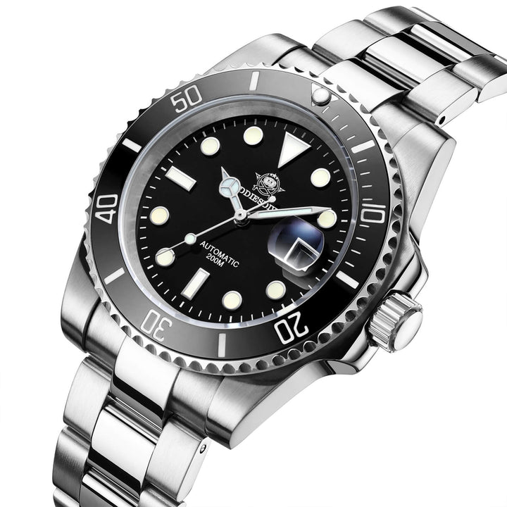 ★Especial Graduación★ADDIESDIVE Reloj de buceo automático para hombre Diver's 200M NH35A (MY-H3AC)-divers watch-Negro-