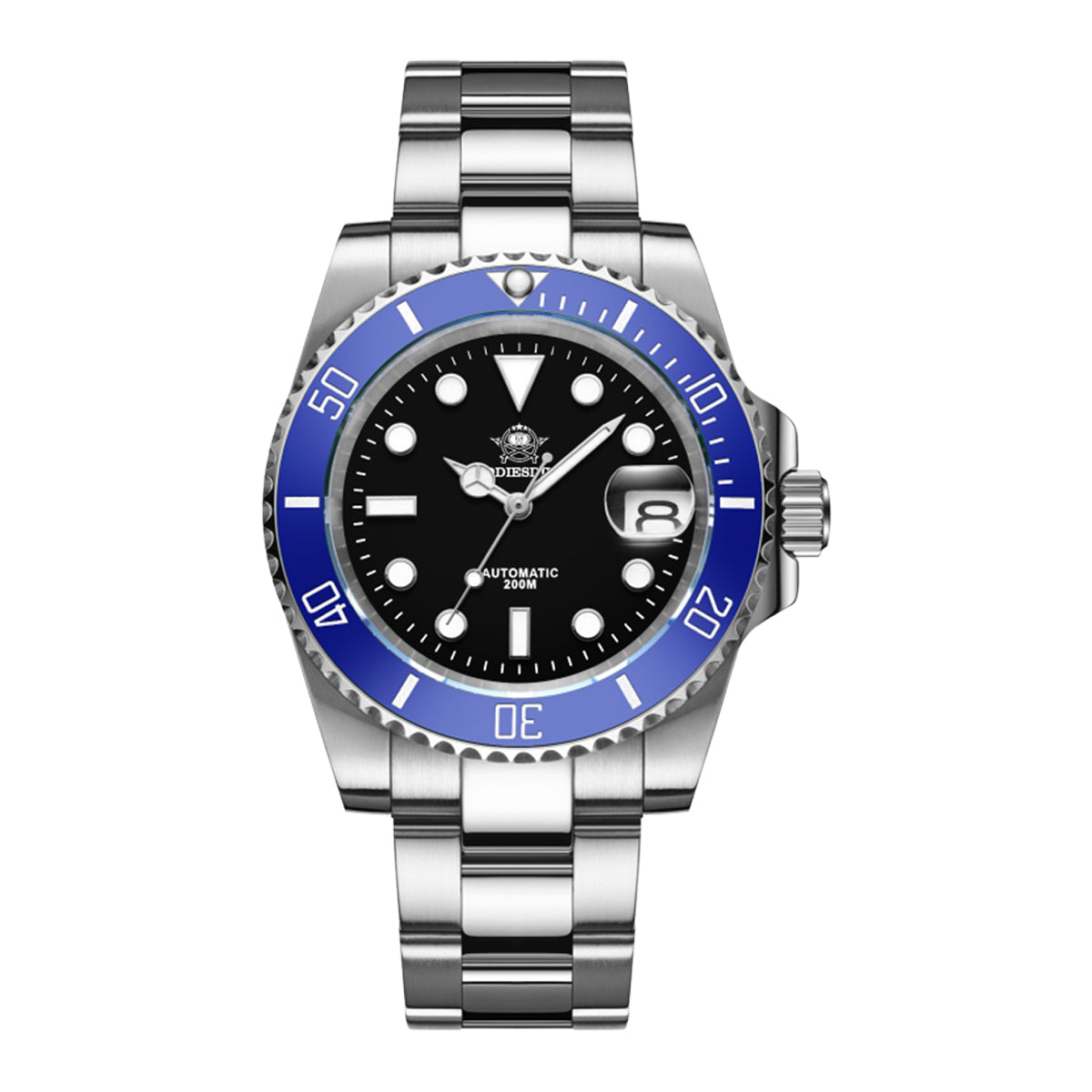 ★Especial Graduación★ADDIESDIVE Reloj de buceo automático para hombre Diver's 200M NH35A (MY-H3AC)-divers watch-Negro y azul-