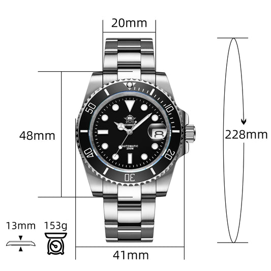 ★Especial Graduación★ADDIESDIVE Reloj de buceo automático para hombre Diver's 200M NH35A (MY-H3AC)-divers watch-Negro-