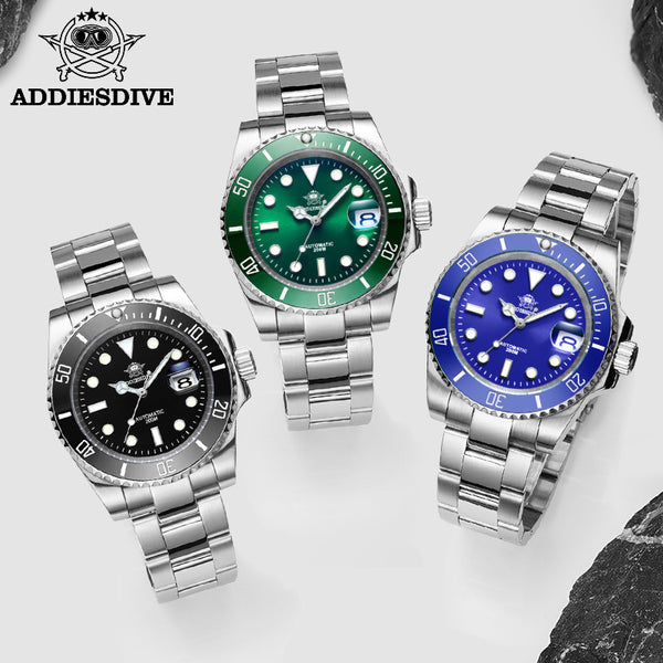 ADDIESDIVE Reloj de buceo automático para hombre Diver's 200M NH35A-H3AC - Addiesdiverelojes