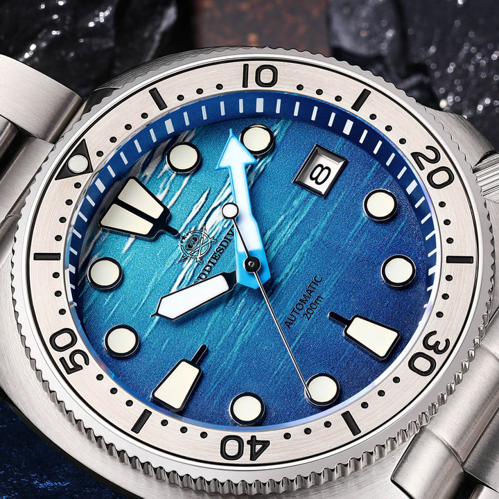 ADDIESDIVE Reloj de buceo con esfera de tortuga 3D（AD2045）-