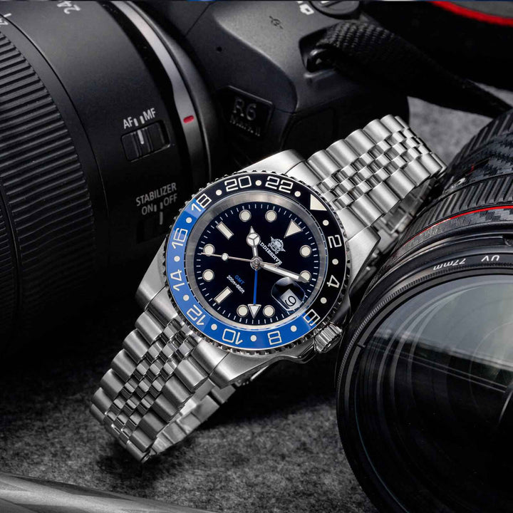 ADDIESDIVE Reloj de buceo de lujo Water Ghost GMT Reloj de cuarzo AD2050-con calendario