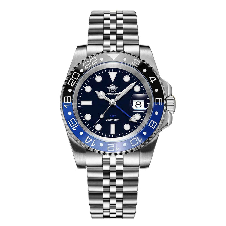 ADDIESDIVE Reloj de buceo de lujo Water Ghost GMT Reloj de cuarzo AD2050-con calendario