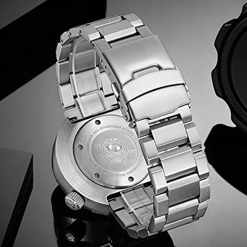 ADDIESDIVE Reloj de buceo profesional Diver 1000M 45MM (MY-H6)-divers watch-Negro-Pulsera Estilo Ostra-