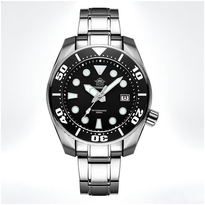 ADDIESDIVE® Reloj de buceo profesional Sumo Green para hombre 44,5 mm (MY-H10) Esfera negra/verde/azul - Addiesdiverelojes