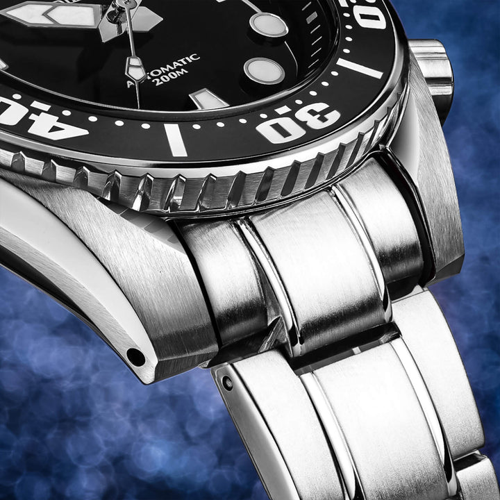 ADDIESDIVE® Reloj de buceo profesional Sumo Green para hombre 44,5 mm (MY-H10) Esfera negra/verde/azul-divers watch-Negro-