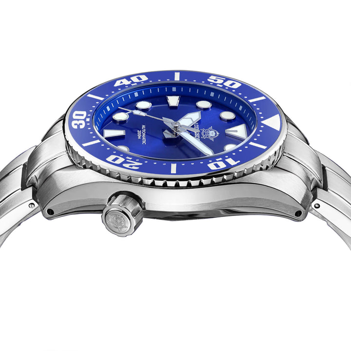 ADDIESDIVE® Reloj de buceo profesional Sumo Green para hombre 44,5 mm (MY-H10) Esfera negra/verde/azul-divers watch-Negro-