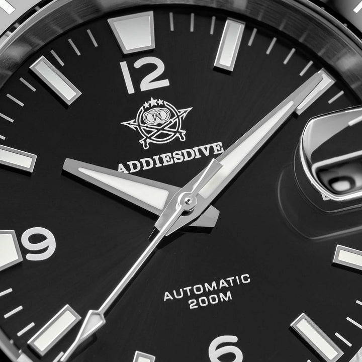 ADDIESDIVE Reloj de buceo retro NH35 de AD2085-Negro-