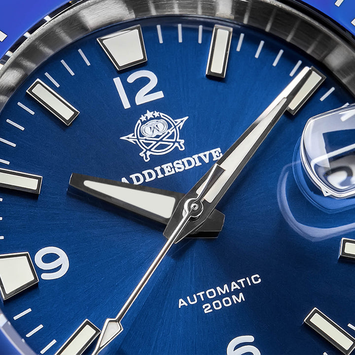 ADDIESDIVE Reloj de buceo retro NH35 de AD2085-Negro-