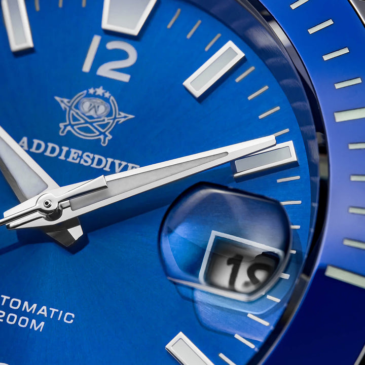 ADDIESDIVE Reloj de buceo retro NH35 de AD2085-Negro-