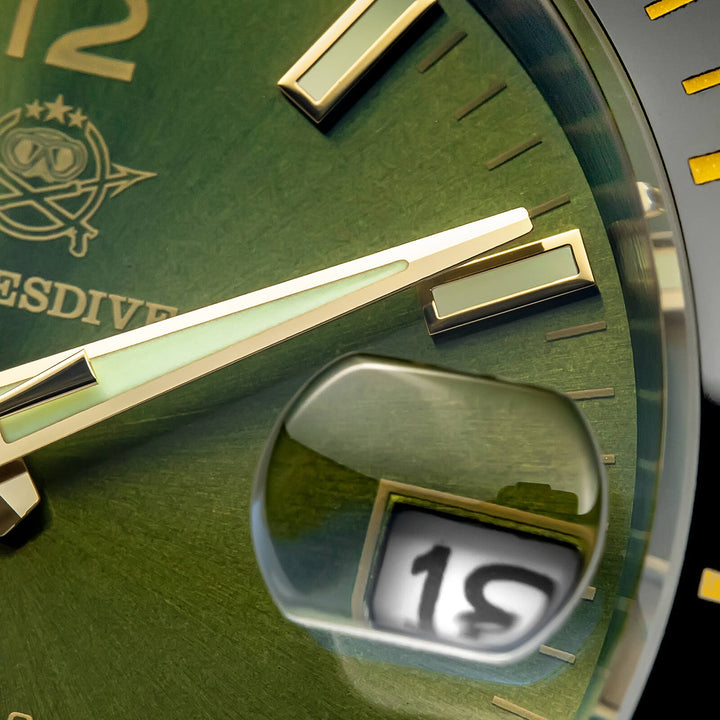 ADDIESDIVE Reloj de buceo retro NH35 de AD2085-Negro-