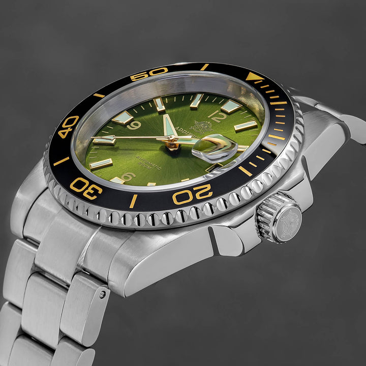 ADDIESDIVE Reloj de buceo retro NH35 de AD2085-Negro-