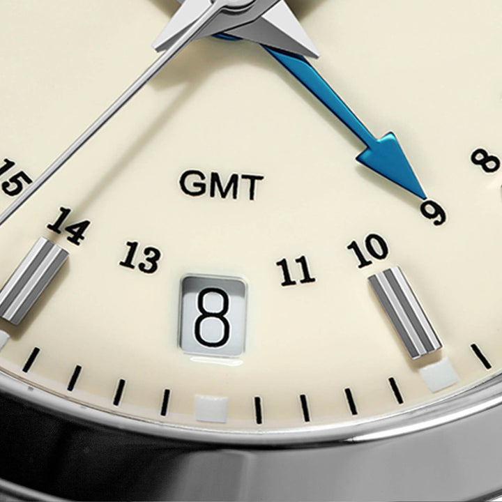 ADDIESDIVE Reloj de cuarzo GMT de la colección Elegance AD2065-divers watch-Beige-