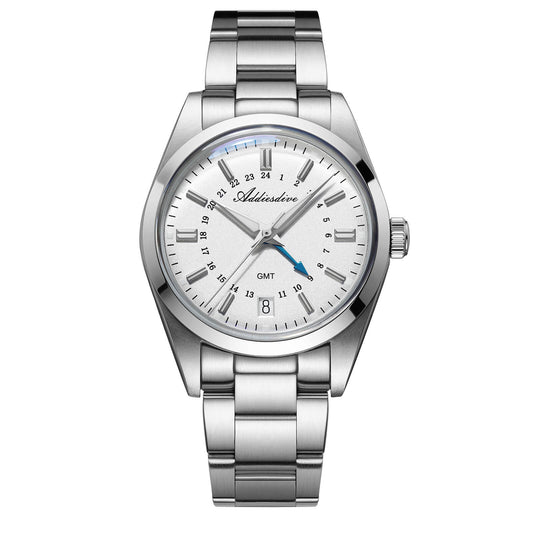 ADDIESDIVE Reloj de cuarzo GMT de la colección Elegance AD2065-divers watch-Plata-