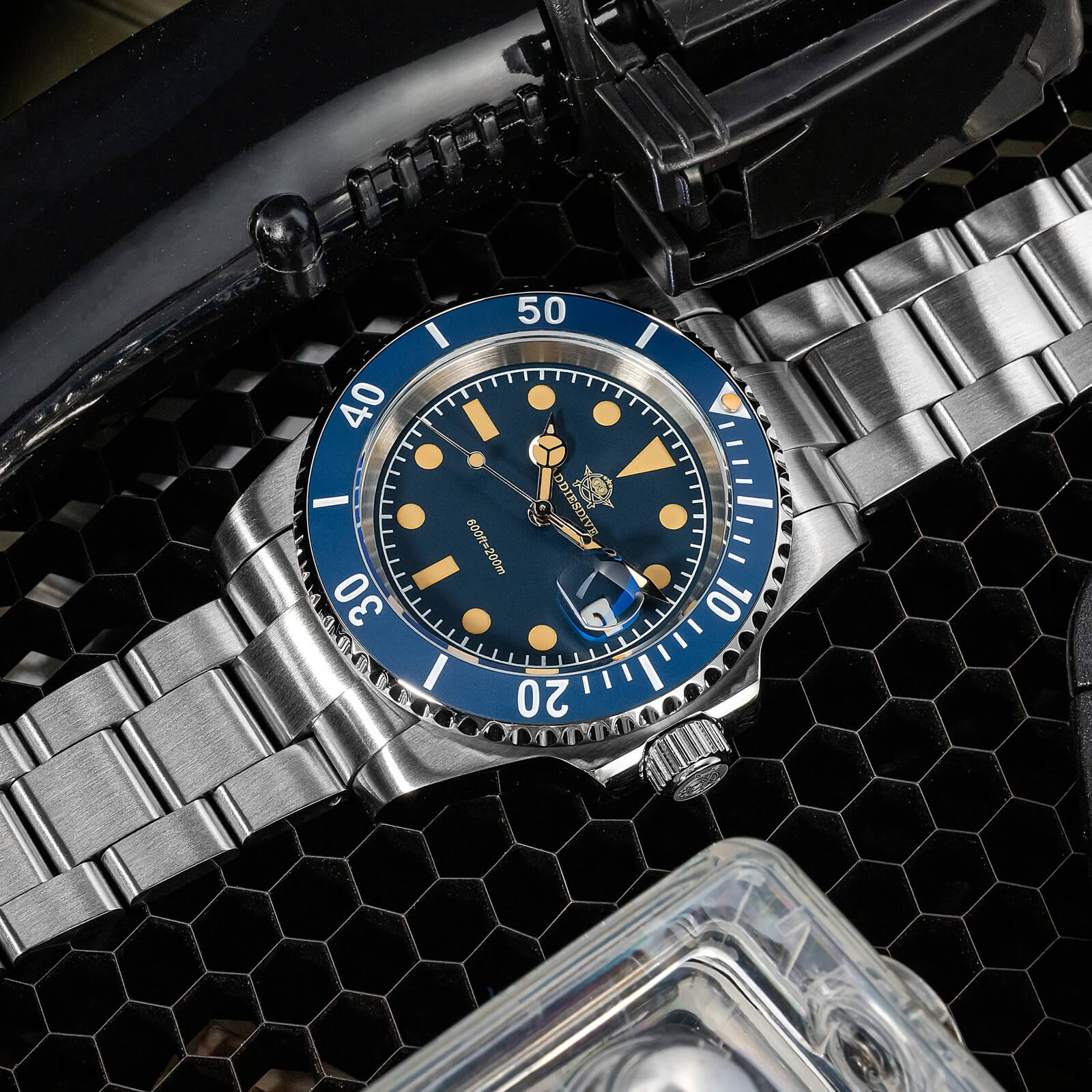 ADDIESDIVE Reloj de cuarzo Retro Sub AD2054-Negro-