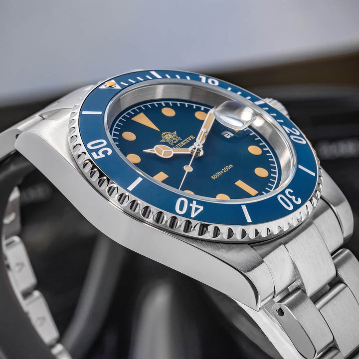 ADDIESDIVE Reloj de cuarzo Retro Sub AD2054-Negro-