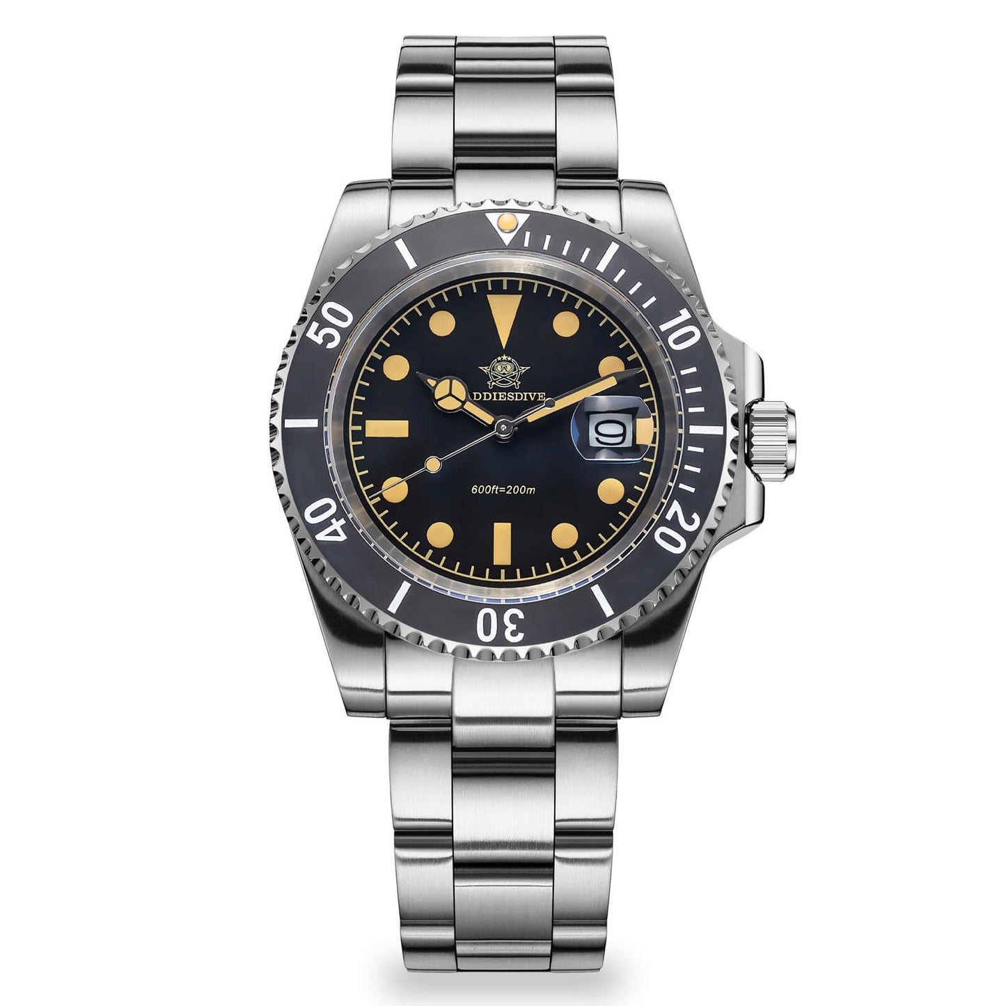ADDIESDIVE Reloj de cuarzo Retro Sub AD2054-Negro-