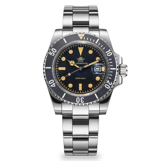 ADDIESDIVE Reloj de cuarzo Retro Sub AD2054-Negro-