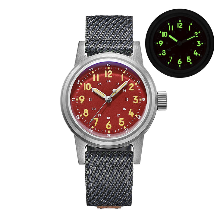 ADDIESDIVE Reloj mecánico vintage de 36 mm AD2076-Beige-