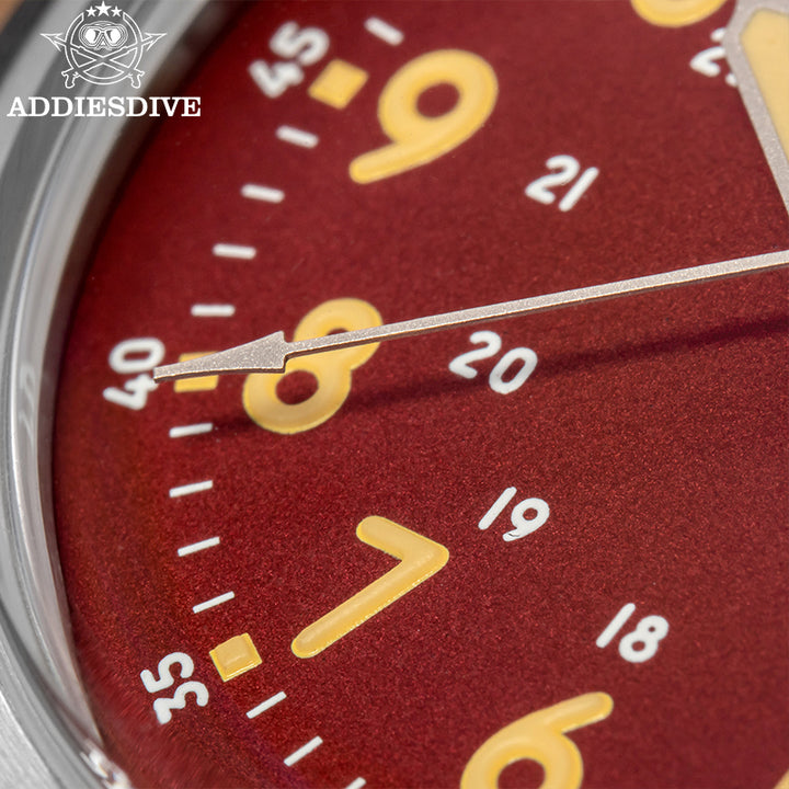 ADDIESDIVE Reloj mecánico vintage de 36 mm AD2076-Beige-