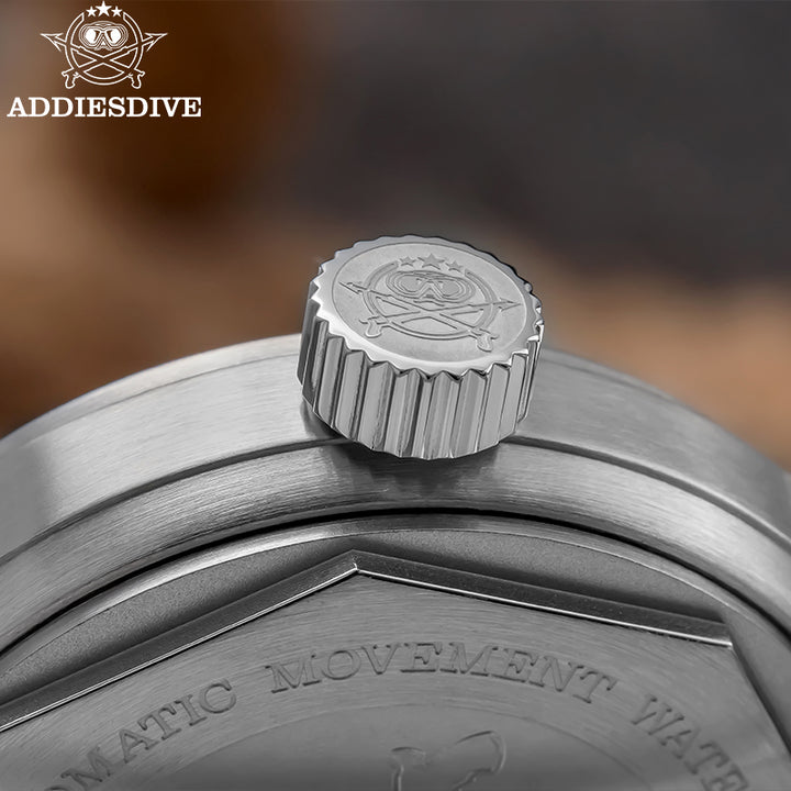 ADDIESDIVE Reloj mecánico vintage de 36 mm AD2076-Beige-