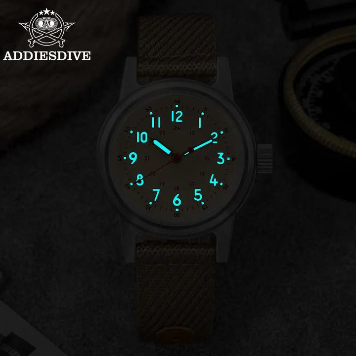 ADDIESDIVE Reloj mecánico vintage de 36 mm AD2076 - Addiesdiverelojes