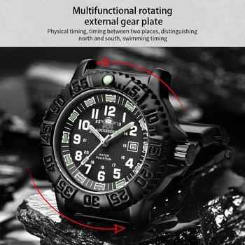 ADDIESDIVE Reloj militar deportivo al aire libre Reloj de cuarzo para hombre 50m resistente al agua (050s)