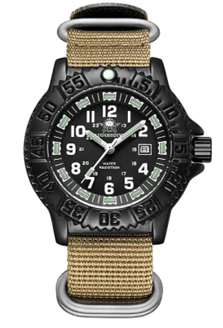 ADDIESDIVE Reloj militar deportivo al aire libre Reloj de cuarzo para hombre 50m resistente al agua (050s) - Addiesdiverelojes