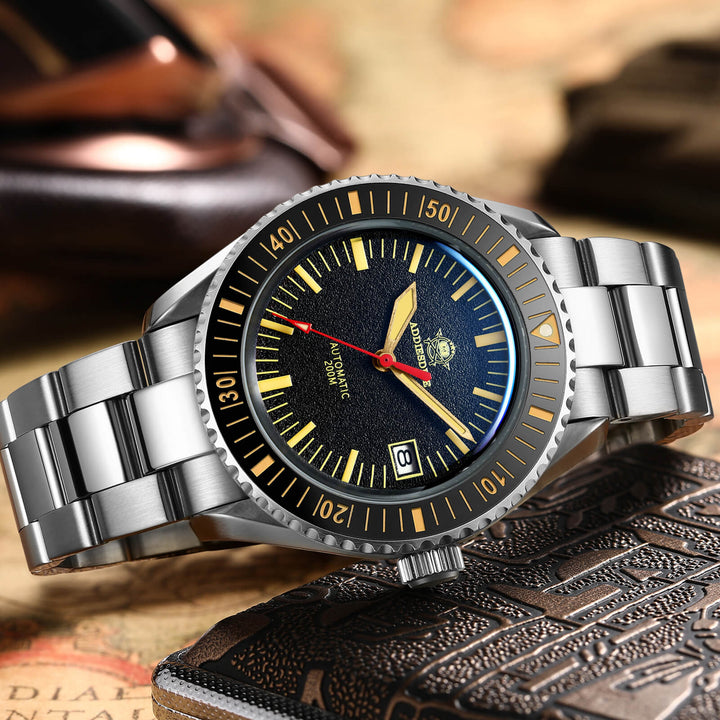 ADDIESDIVE® Scuba Vintage Reloj de buceo automático para hombre （AD2105）-correa de acero-