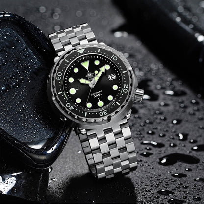 ADDIESDIVE® Tuna 300M Reloj de buceo automático Tuna Diver 3 Colores ( MY-H5)-divers watch-Negro-Correa Jubilee-