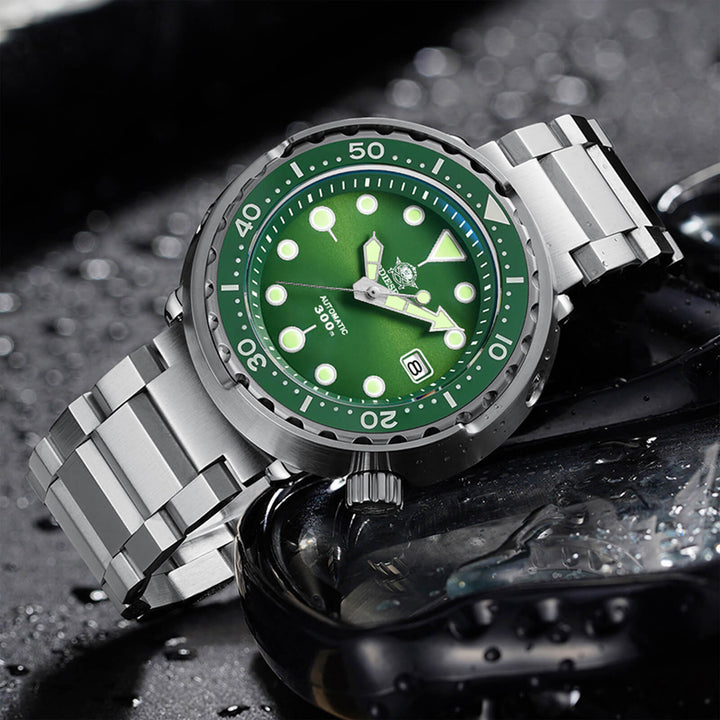 ADDIESDIVE® Tuna 300M Reloj de buceo automático Tuna Diver 3 Colores ( MY-H5)-divers watch-Negro-Correa Oyster-