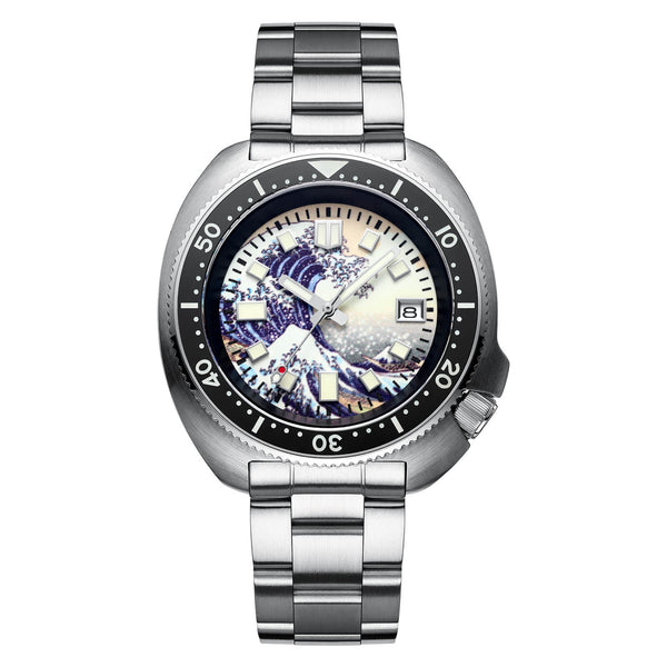 ADDIESIVE Reloj de buceo Cristal de zafiro sintético Esfera luminosa 200M H8-Surf-watch-