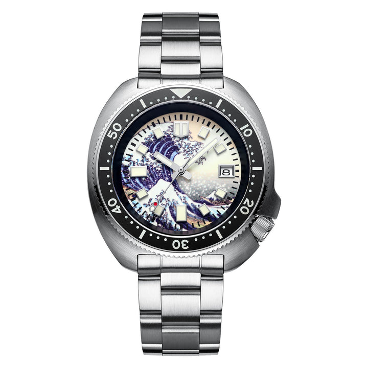 ADDIESIVE Reloj de buceo Cristal de zafiro sintético Esfera luminosa 200M H8-Surf-watch-