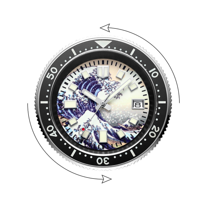 ADDIESIVE Reloj de buceo Cristal de zafiro sintético Esfera luminosa 200M H8-Surf-watch-