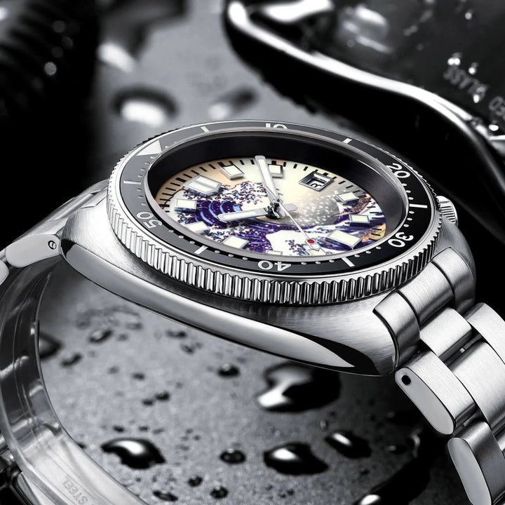 ADDIESIVE Reloj de buceo Cristal de zafiro sintético Esfera luminosa 200M H8-Surf - Addiesdiverelojes