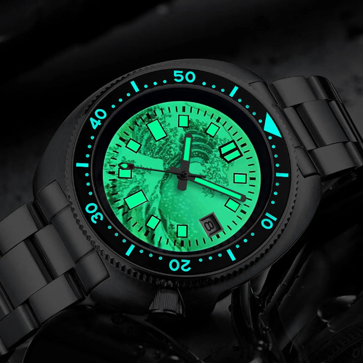 ADDIESIVE Reloj de buceo Cristal de zafiro sintético Esfera luminosa 200M H8-Surf - Addiesdiverelojes