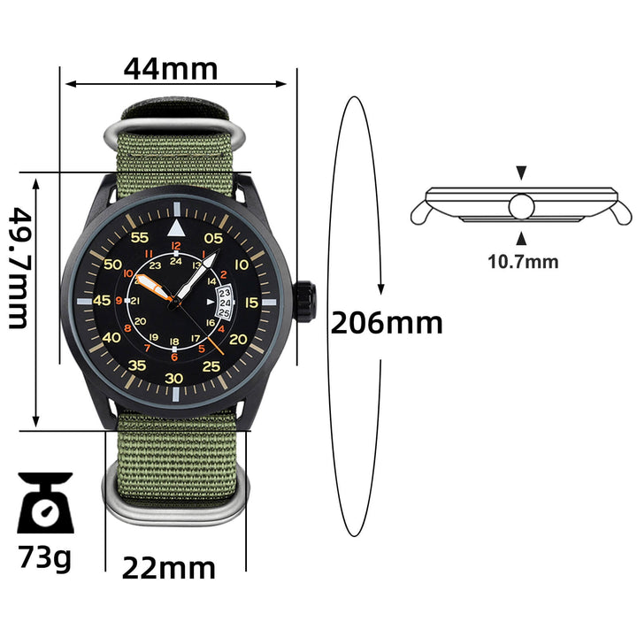 Addiesdive MY-1508 – Reloj Deportivo de Cuarzo Estilo Militar - Addiesdiverelojes