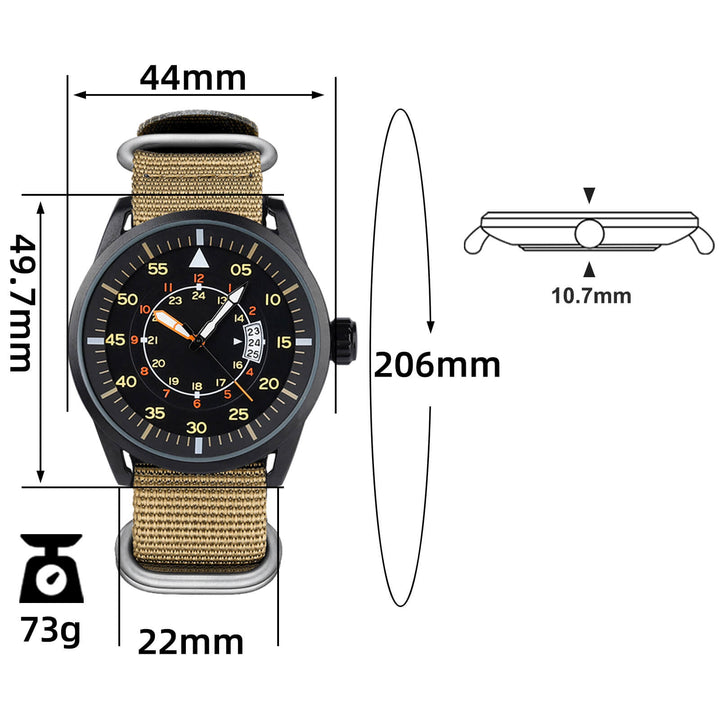 Addiesdive MY-1508 – Reloj Deportivo de Cuarzo Estilo Militar - Addiesdiverelojes